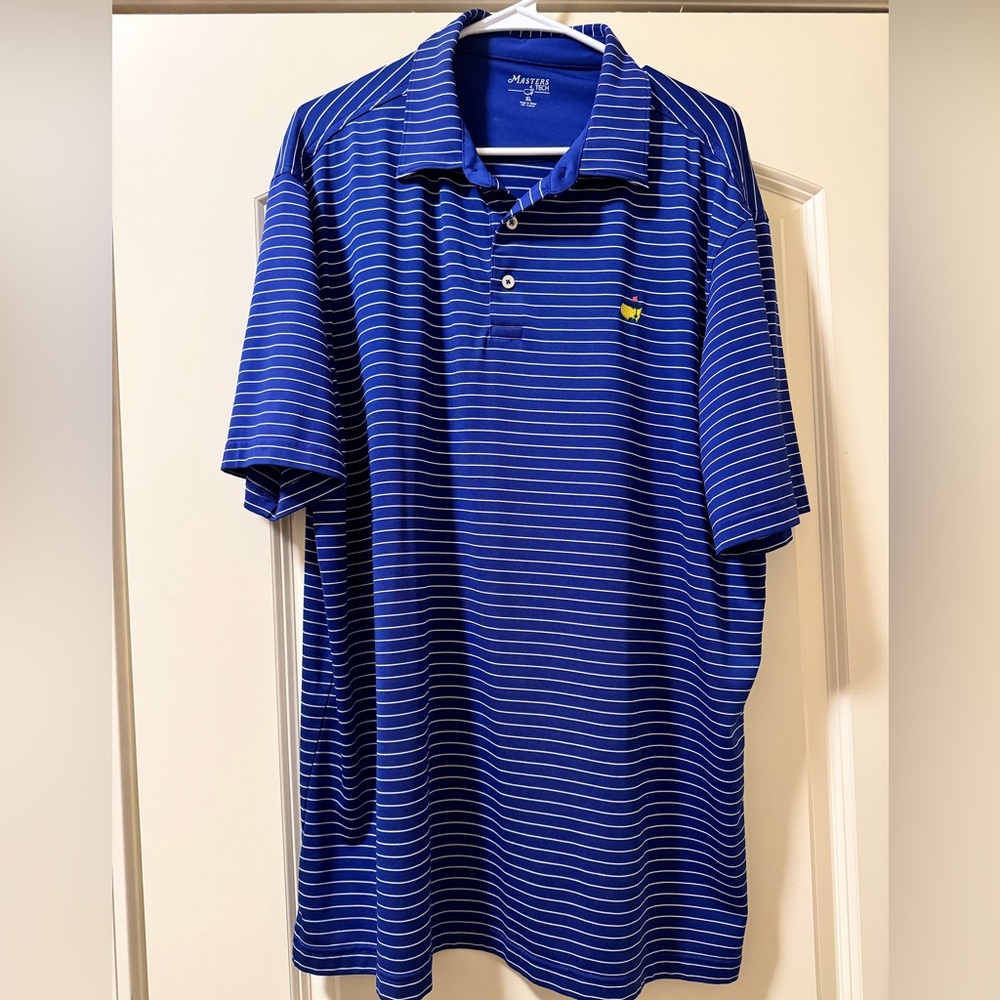 Masters Blue Striped Men's Polo Shirt